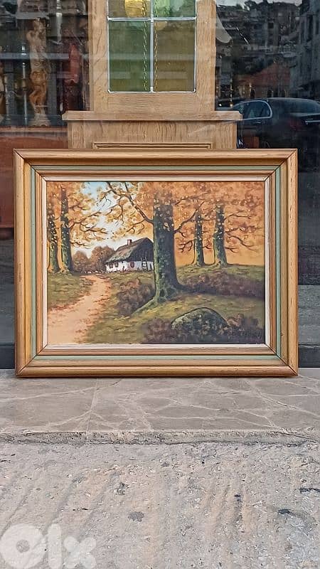 لوحة رسم زيتي اوروبية 1