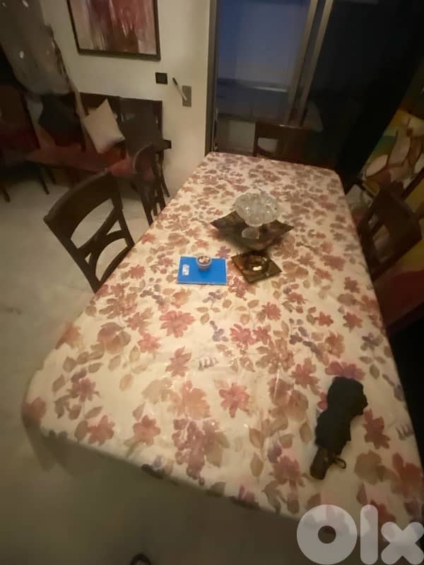 full dining room table 8 chairs and big closet 7