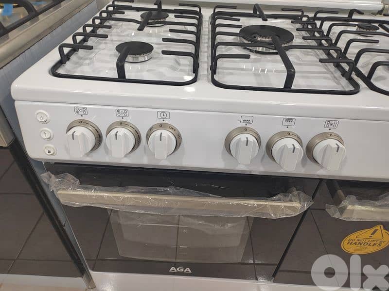 AGA cooker 90x60 cm white فرن غاز ابيض ٩٠ سنتم 1