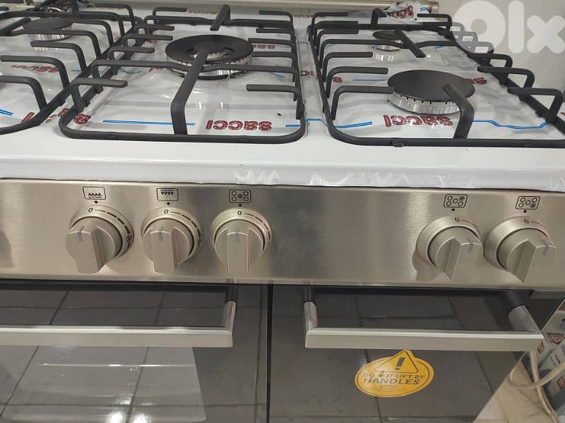 cooker 90x60 cm Stainless steel فرن غاز ٩٠ سنتم ستانليي 1