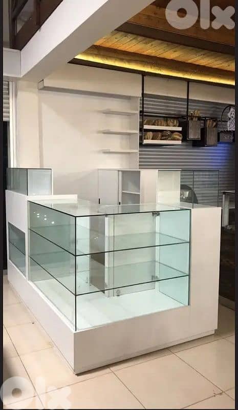 small glass and white wood shop 1