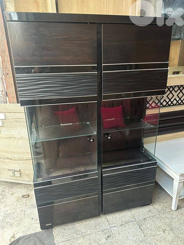 فاترينة كريستال او تحف لاوضة سفرة شغل Ballouna تركية شبه جديدة 1