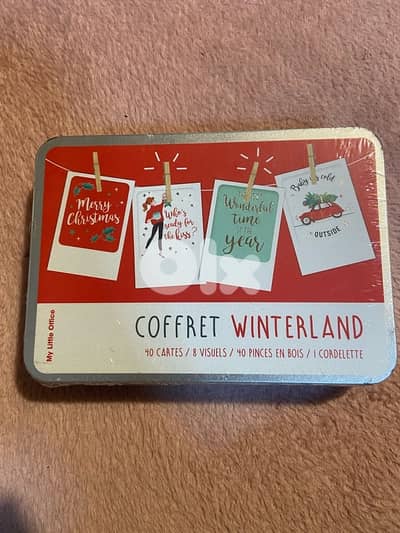Coffret Winterland – صندوق بطاقات وزينة شتوية أنيق