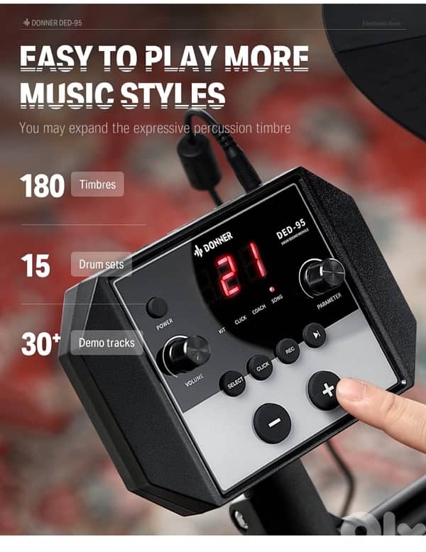 Donner DED-95 Electric Drum Set 3