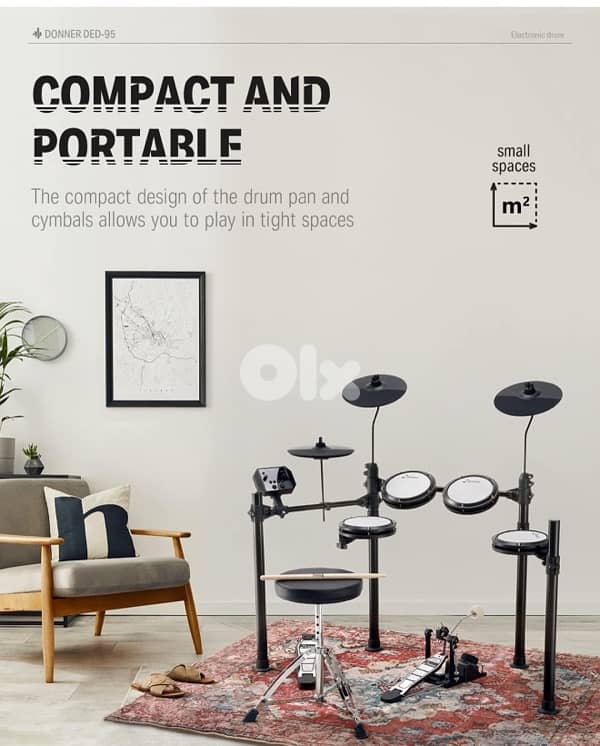 Donner DED-95 Electric Drum Set 4