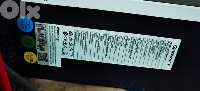 Growatt hybrid inveter 5 KW.