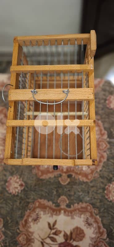 قفص حسون تفصيل خشب زين  اصلي 1