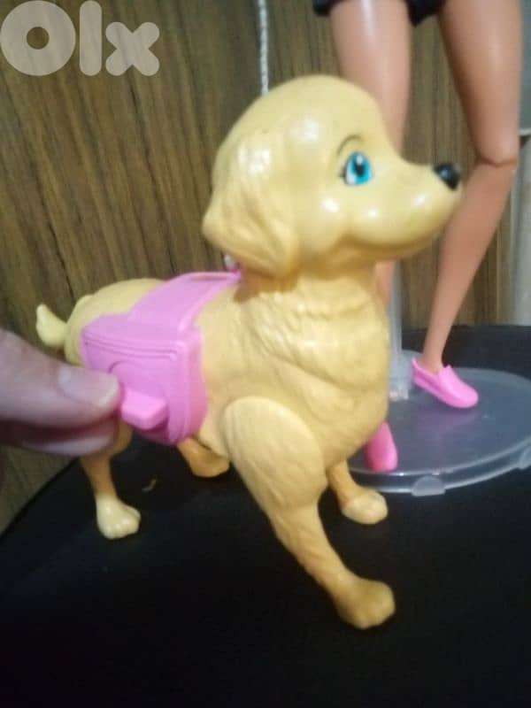 Barbie SPLISH PUP Great doll Mattel2017 flex legs+Walking Dog, both=35 1