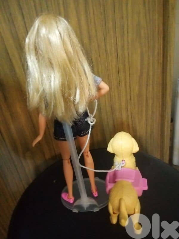 Barbie SPLISH PUP Great doll Mattel2017 flex legs+Walking Dog, both=35 5