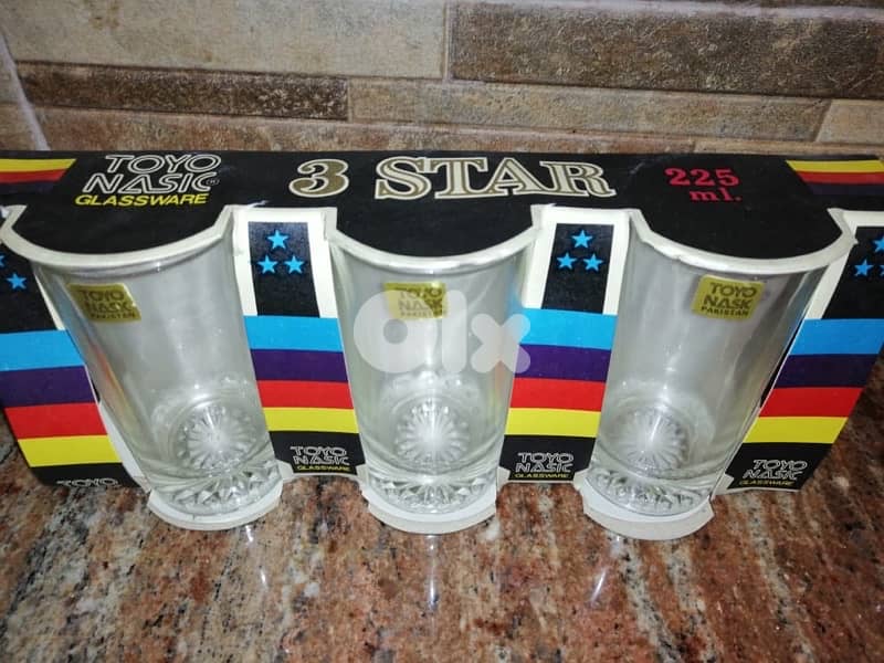 crystal glasses آخر كمية تصفية ٣٠٠ دزينة كبايات زجاج سميك 6