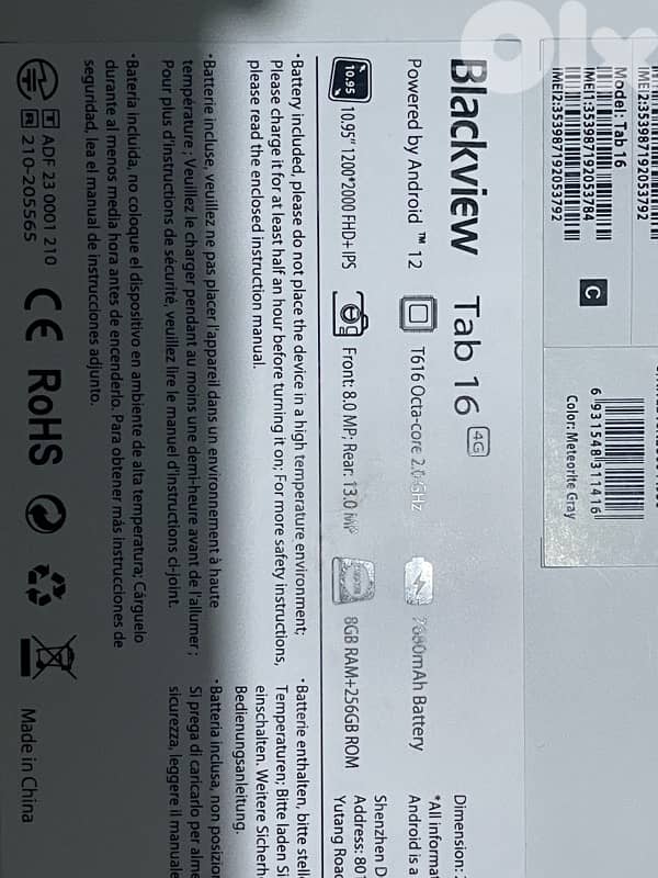 Used blackview tab 16 for sale (like new) 5