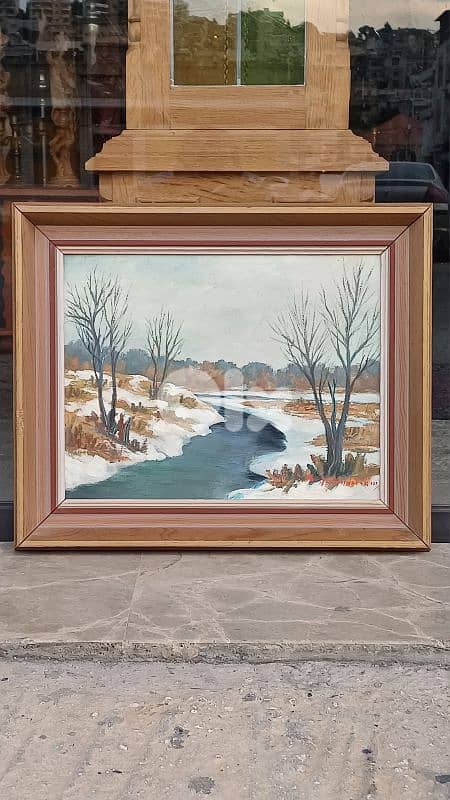 لوحة رسم زيتي اوروبية 1