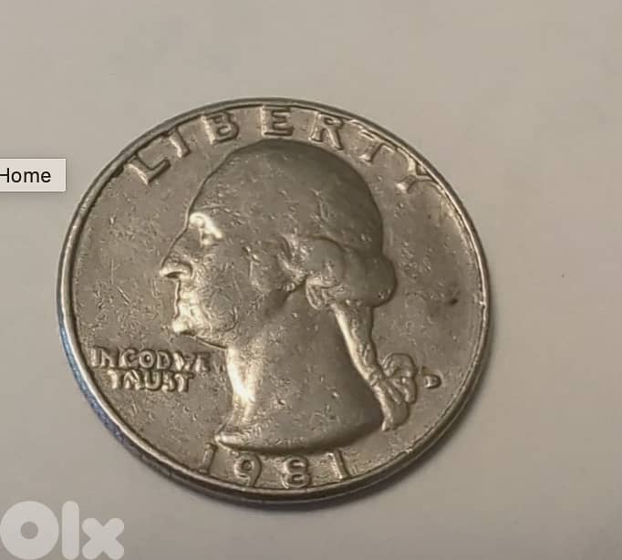 USA 1/4 Dollar, Washington Quarter, 1981-D, Filled Mint Mark, "In Cod 1