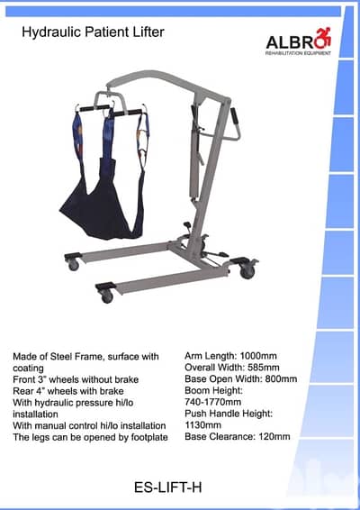 Hydraulic Patient Lifter
