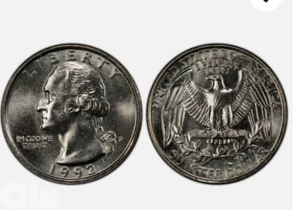 1992-P 25C Washington Quarter Dollar