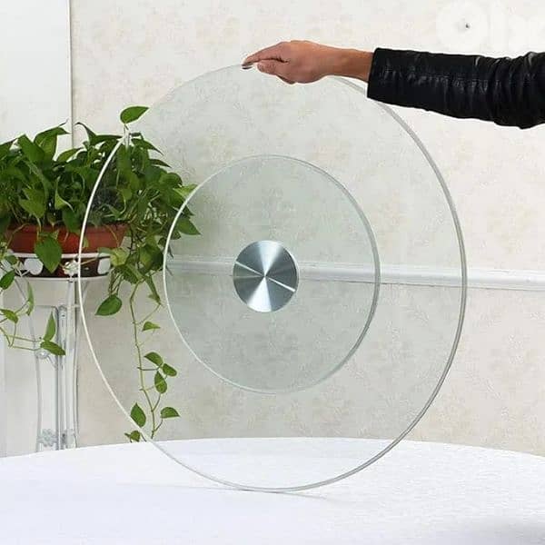 30cm glass rotating cake serving stand 1