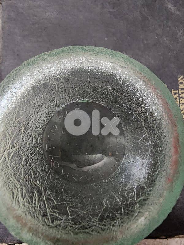 Set of 6 Aqua Green Crackle Glass Bowls 1