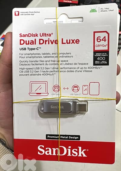 Sandisk Dual Drive Luxe usb-c 64gb
