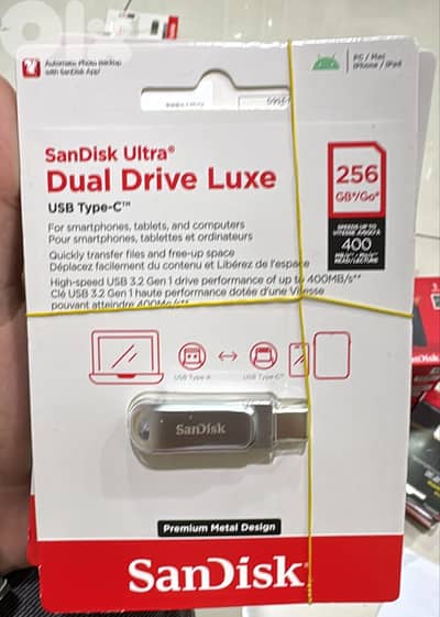 Sandisk Dual Drive Luxe usb-c 256gb
