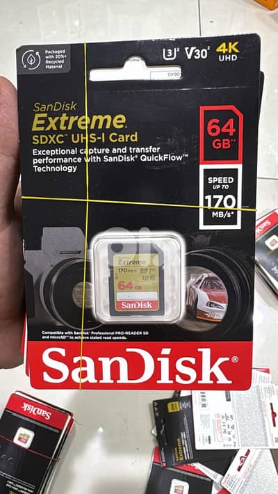 Sandisk Extreme Sdxc Uhs-I card 64gb up to 170mbs