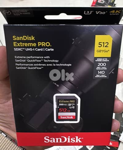 Sandisk extreme pro sdxc uhs-I card 512gb 200mg/s