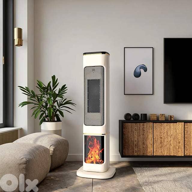 Ceramic Fireplace Tower Heater – Active Air Circulation & Oscillation 8
