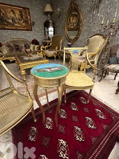 2 armchair and table