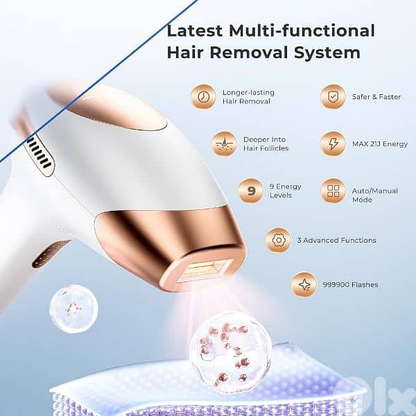 LUBEX 21J IPL Hair Removal Device, 3-in-1 Functions HR/SC/RA 1