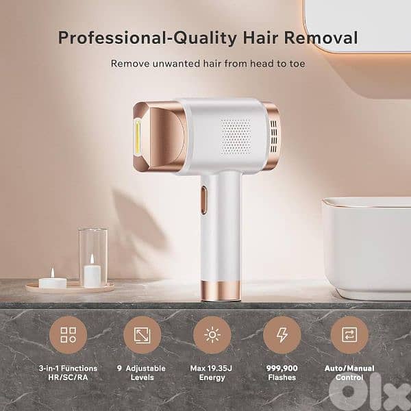IPL Laser Hair Remover for Women & Men | 999999 Flashes 2