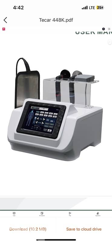 tecar machine medical certificate