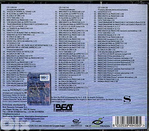 Pinocchio ( 3 X CD , RARE LIMITED EDITION ) 1