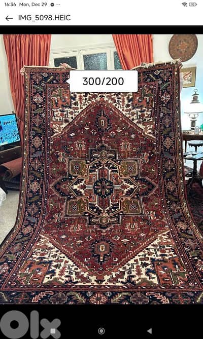 سجادة عجمي قراوان انتيك من النوادر