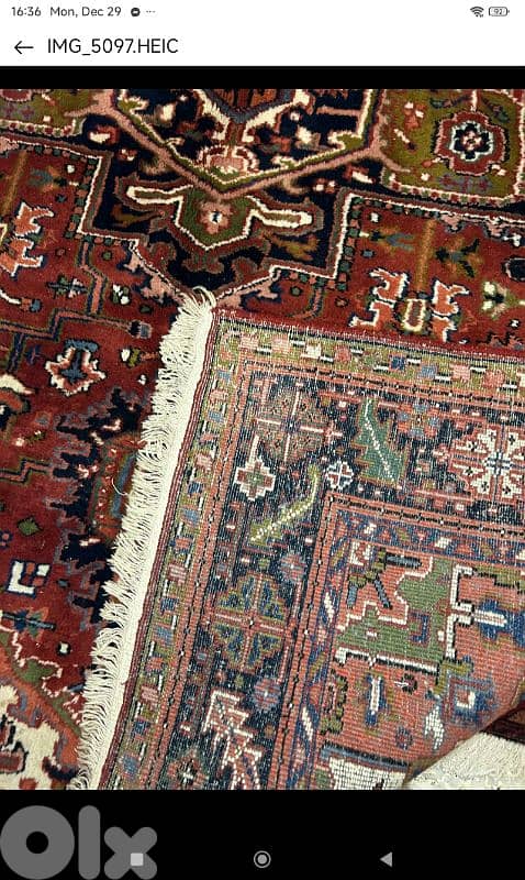 سجادة عجمي قراوان انتيك من النوادر 5