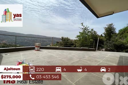 Ajaltoun 220m2 | 120m2 Garden | New | Payment Facilities |