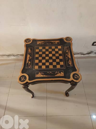 Antique board game table