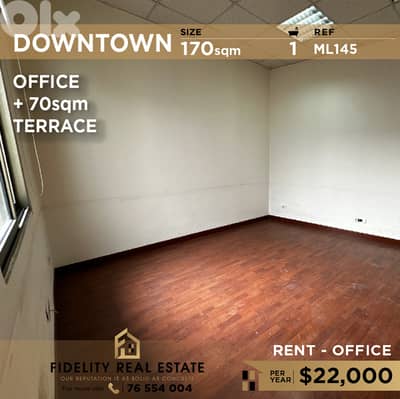 Office for rent in Downtown ML145 مكتب للإيجار في وسط المدينة