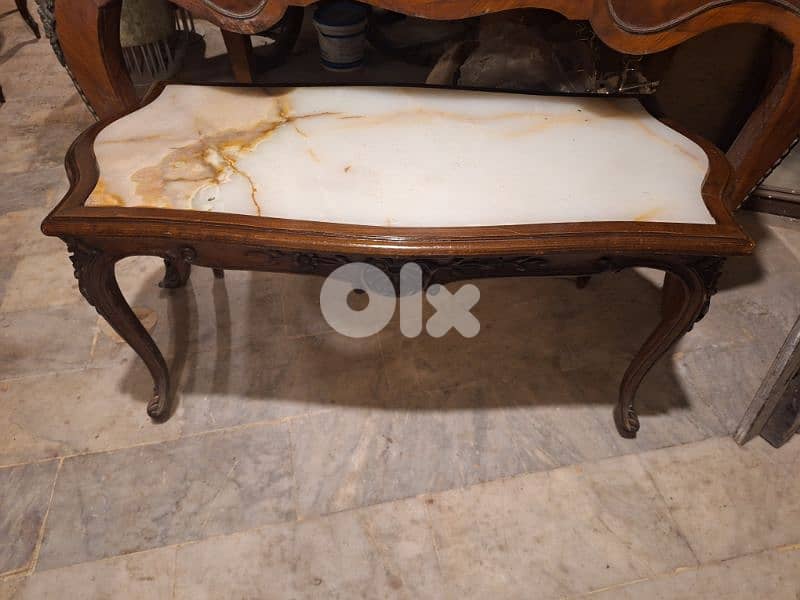 طقم طاولات لويكانز مميز وجه رخام اونكس 3