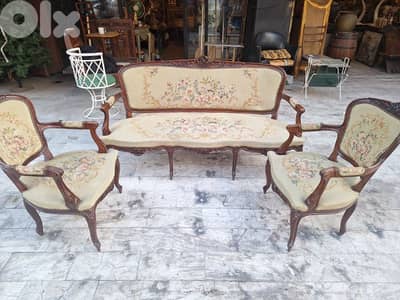 طقم صالون اوبيسون فرنسي حياكة يد ناعم مميز لويس الخامس عشر