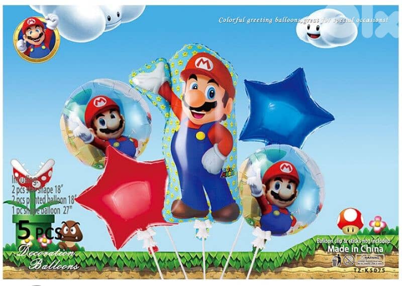 Mario birthday decoration 1