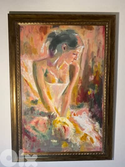 oil painting with the frame