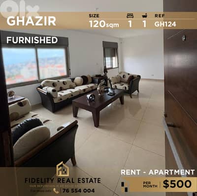 Apartment for rent in Ghazir GH124 شقة  للإيجار في غزير