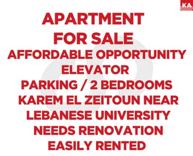 Affordable Apartment with Elevator/Parking in Achrafieh ! REF#KA130828