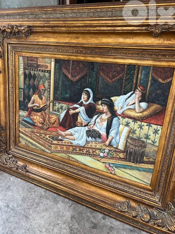 لوحة تابلو شرقية مميزة رسم painture يدوي من اجمل القطع الوان مميزة جدا 1