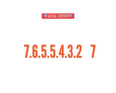 Alfa Serri Number 7.6. 5.4. 3.2 special phone number