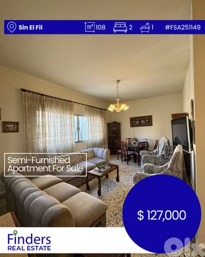 Apartment for sale in Sin El Fil!شقة للبيع في سن الفيل!