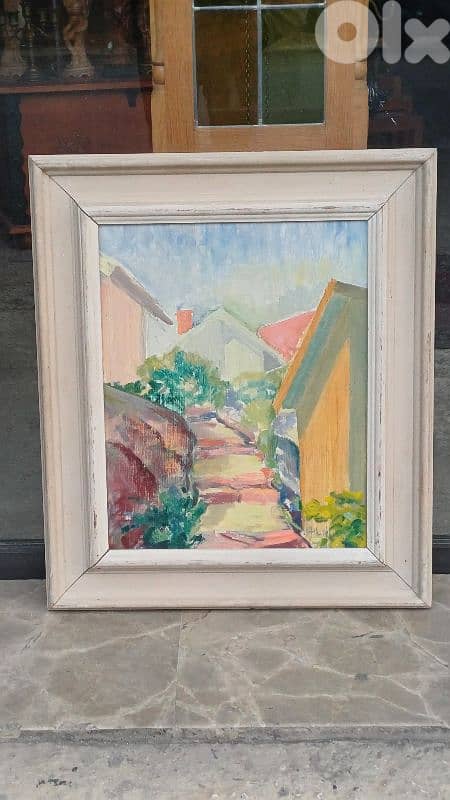 لوحة رسم زيتي اوروبية 1