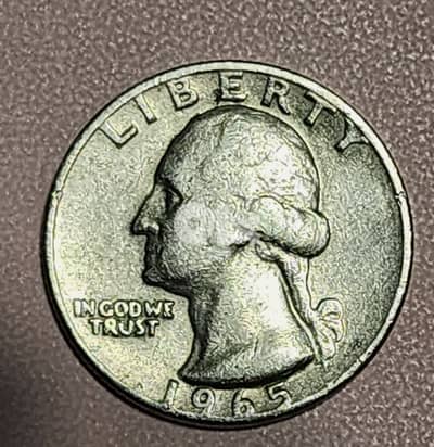 1974 Washington Quarter Dollar Coin Circulated No Mint Mark Error No C