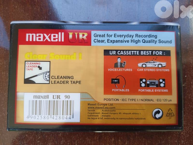 كاسيت maxell جديد عدد 95 اوروبي 90 دقيقة 2