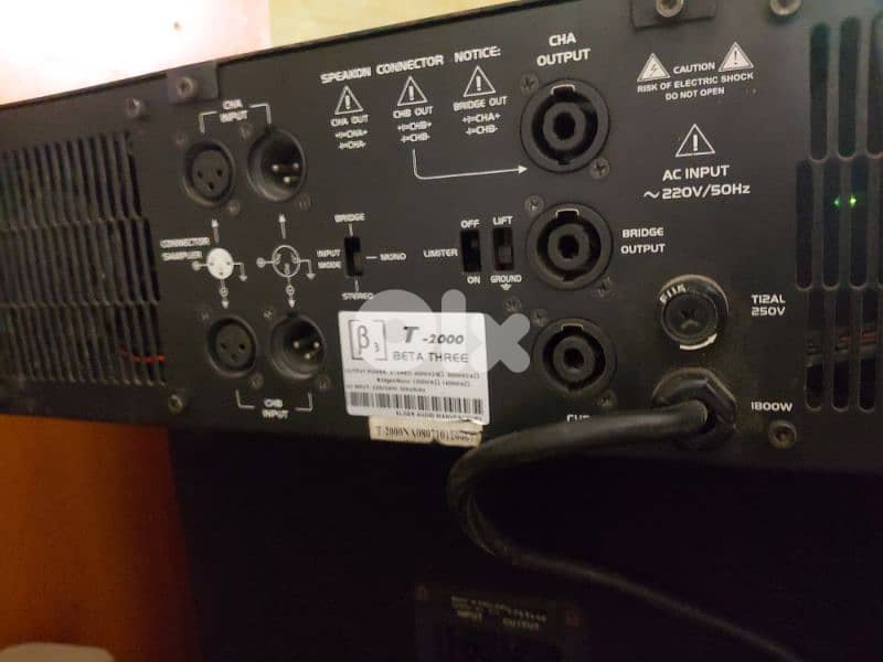 Beta three professional amplifier 1