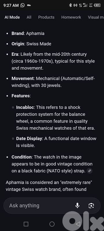 extremely rare Vintage Swiss watch incabloc 17 jewels 5